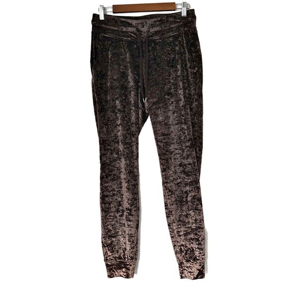 Lululemon Ready To Crush Velour Joggers Womens Sz 8 Chocolate Brown Pockets Gym‎ - Picture 1 of 7